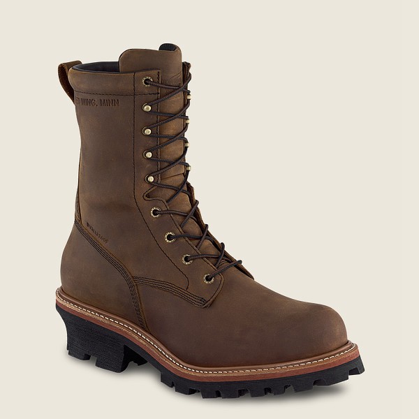 Botas de Seguridad Red Wing Hombre Marrom - Loggermax - 9-Inch Insulated Waterproof Toe Logger - 352